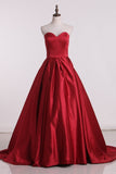 Prom Dresses Sweetheart Satin Red
