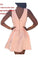 Cute Red A Line Satin V Neck Straps Short Prom Dresses Hoco Dresses