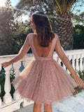 Elegant Long Sleeve Short Homecoming Dresses Backless Above Knee Formal Dress