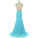 Mint Sheer Back Scoop Chiffon Mermaid Prom Dresses Sleeveless Prom Dresses
