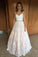 Lace Sweetheart Backless Ruffles Pink and Ivory Prom Dresses Evening Dresses