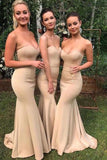 Mermaid Sweetheart Sexy Wedding Party Dresses Strapless Long Bridesmaid Dresses