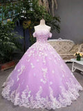 New Arrival Floral Wedding Dresses A-Line Floor Length Lace Up Off The Shoulder With Beads And Appliques