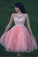 Lace Pink Homecoming Dress Lace Short Prom Dress Country Homecoming Gowns