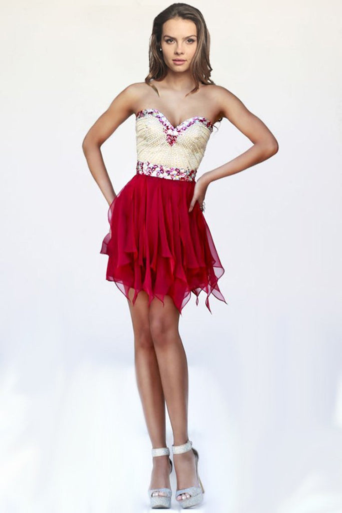 Stunning Homecoming Dresses Sweetheart A Line Short/Mini With Beads New