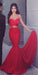 Gorgeous Strapless Sweetheart Sleeveless Open Back Mermaid Red Long Prom Dresses