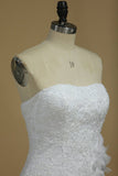 Strapless Mermaid/Trumpet Wedding Dress With Applique Organza