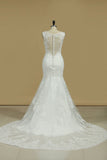 New Arrival V Neck Wedding Dresses Mermaid With Applique