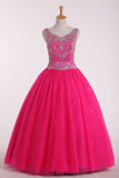 Scoop Ball Gown Flower Girl Dresses Tulle With