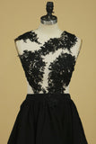 2024 Homecoming Dresses Scoop A Line Chiffon With Applique Short/Mini