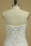 Vintage Wedding Dresses Sweetheart A Line Tulle With Applique Court