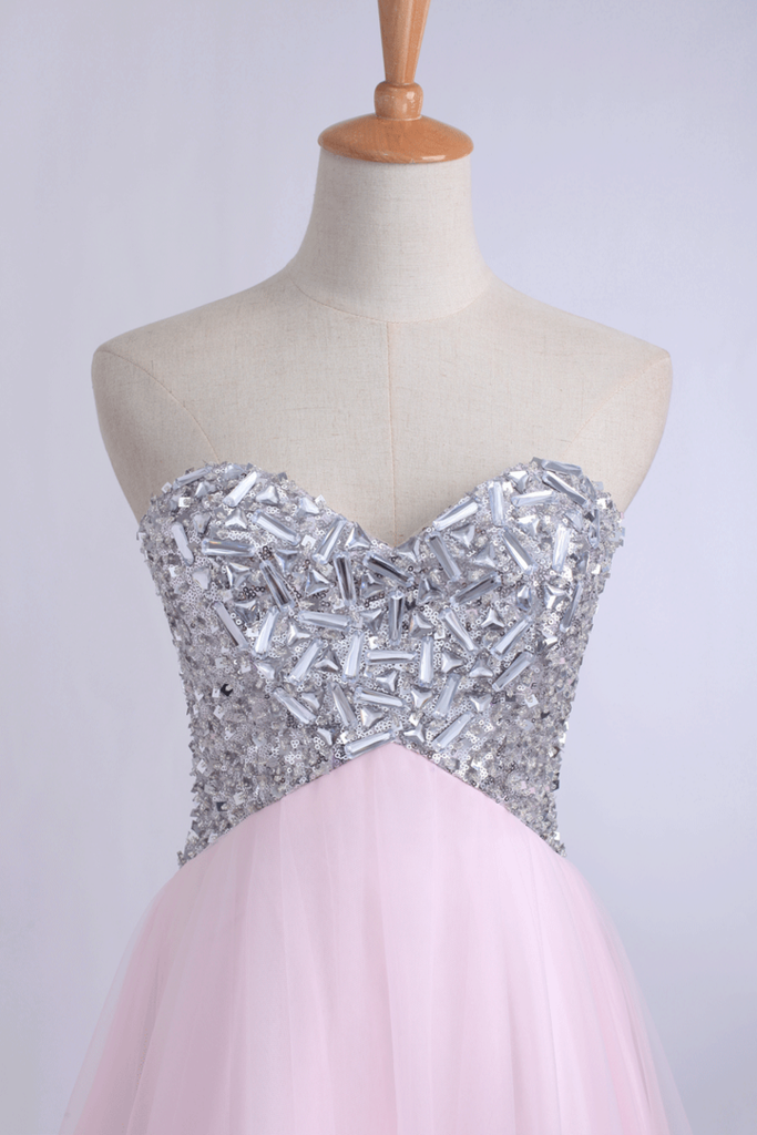 Homecoming Dresses A Line Sweetheart With Beads&Sequins Short/Mini