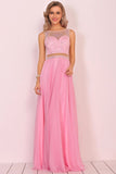 New Arrival Scoop Chiffon With Beading A Line Prom