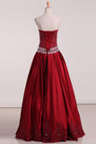 Satin Sweetheart With Beads And Applique Quinceanera Dresses Court