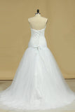 Tulle Sweetheart With Applique Wedding Dresses A Line Sweep