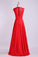 Beautiful V-Neck Prom Dresses A-Line Chiffon Floor-Length