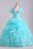 2024 Quinceanera Dresses Fabulous Sweetheart Ruffled Bodice PFF25F8L