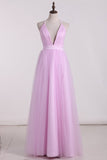 Tulle Bridesmaid Dresses Spaghetti Straps With Ruffles