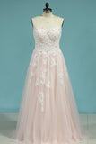 Prom Dresses Tulle Sweetheart With Applique And Beads