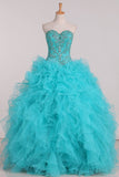 Sweetheart Ball Gown Quinceanera Dresses With Beading