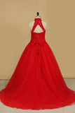 Quinceanera Dresses High Neck Ball Gown Tulle