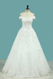 Wedding Dresses A Line Off The Shoulder With Bow Knot And