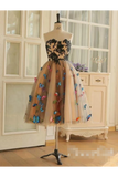 SweetHeart Neckline A Line Homecoming Dresses Colorful Butterflies Appliques Short Prom