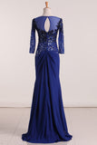 2024 Chiffon Sheath Mother Of The Bride Dresses V Neck With Beading