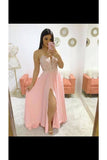 Spaghetti Strap Floor Length Prom Dresses With