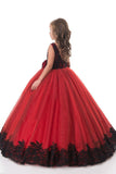 Flower Girl Dresses Ball Gown Scoop Tulle With Applique And Bow