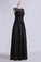 Prom Dresses Bateau A Line With Beaded Tulle Bodice Pick Up Long Satin Skirt