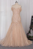 Mermaid Off The Shoulder Wedding Dresses Tulle With