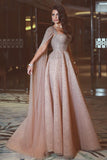 New Arrival Prom Dresses A Line Tulle With Beading Sweep