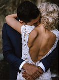Charming Mermaid Lace Ivory Cap Sleeves Wedding Dresses, Bridal Dresses STB15569