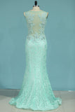 Prom Dresses Mermaid Scoop With Applique And Beads