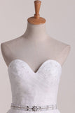 Sweetheart Wedding Dresses A Line Tulle With Applique