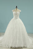Wedding Dresses Ball Gown Off-The-Shoulder Lace Cathedral
