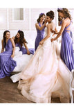 Halter Bridesmaid Dresses Chiffon A Line With