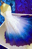 Ball Gown Sweetheart Long Prom Dresses, Strapless Quinceanera Dress with Applique STB15072