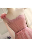 New Arrival One Shulder Bridesmaid Dresses A Line Tulle With