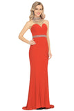 Prom Dresses Mermaid High Neck Spandex With Beading Sweep