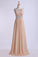 Prom Dresses Scoop A Line Floor-Length Open Back Chiffon With Beading