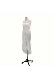 Elegant Lace White Sheath Prom Dress, Lace Simple Wedding