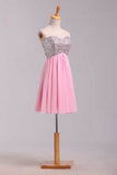 Homecoming Dresses Empire Waist Sweetheart Short/Mini Chiffon With Sequins