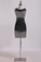 Homecoming Dress Scoop Sheath/Column With Rhinestone Short/Mini