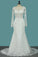 Scoop Mermaid Wedding Dresses Long Sleeves Lace