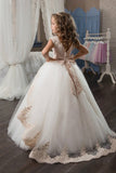 Flower Girl Dresses Ball Gown Scoop Tulle With