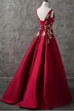 A-Line Bateau Floor-Length Sleeveless Satin Prom Dress/Evening Dress STBPJQ7ECFK