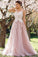 Tulle Prom Dresses Scoop With Applique A Line