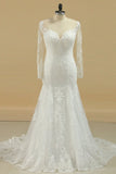 Hot And New Arrival Short Sleeves Scoop Wedding Dresses A Line Tulle With Applique